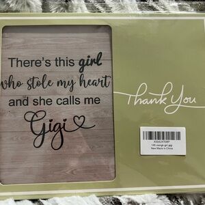Gigi Heartfelt Quote Frame - Black Text on Wood